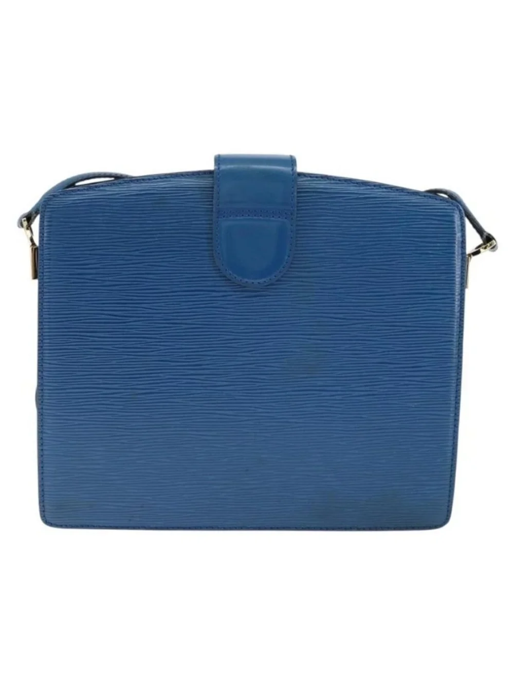 Authentic LOUIS VUITTON Epi Capuchin Shoulder Bag Blue M52345 LV